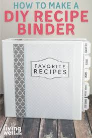 diy recipe binder with free printable