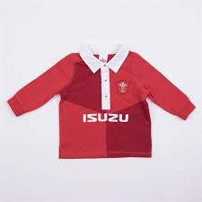 wales rugby union baby long sleeve polo