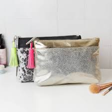personalised leather bag cosmetics