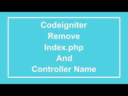 codeigniter 3 how to remove index php