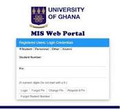 Image result for University of Ghana MIS WEB