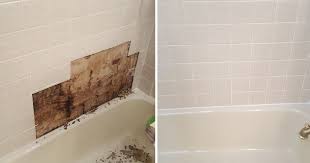 Water Damage Behind Shower Tiles