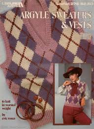 Leisure Arts 276 Argyle Sweaters Vests Knitting Patterns