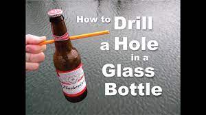 DIY How to easily drill a hole in a Glass Bottle - YouTube