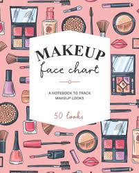 makeup face chart notebook to track