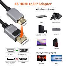 4K 60Hz HDMI 2,0 zu Displayport Kabel HDMI zu DP 1,2 Video Converter Adapter  Kabel 1,8 M mit USB Power für PS5 PS4 Pro PC Laptop|HDMI-Kabel| - AliExpress