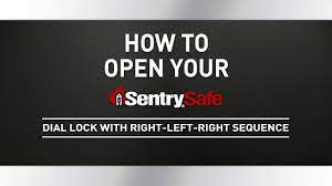 open a sentry safe combination dial