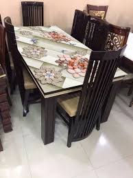 open furnitures wooden six seater