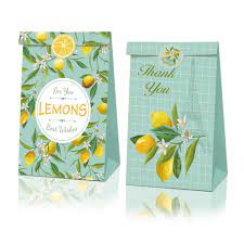 Amazon.com: 12pcs Lemon Party Bags,Summer Cool Paper Bags,Lemon Juice Gift  Bags,Yellow Lemon Party Favor Bags with 18 pcs Lemon Stickers : Health &  Household