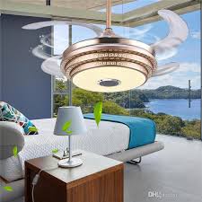 Dhl Art Deco Led Ceiling Fans Light Trendy Rgb Color Changing Bluetooth Music Wireless Fan Light With Remote Control Atmosphere Lamp Drum Pendant Pendant Lights Kitchen From Renewal 134 06 Dhgate Com