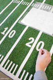 make a football field rug chica and jo