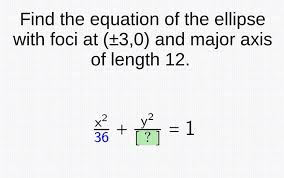 Find The Equation Of The Ellipse With