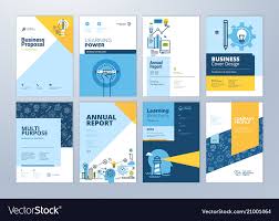 Set Of Brochure Design Templates Of Education Vector Image