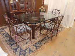Glass Top Dining Table W Four Chairs At