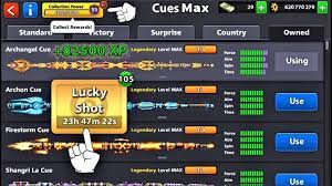 Legendary Cues upgrade To Level Max 😍 8 ball pool Golden Shot And Giveaway  - YouTube