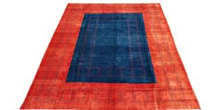 deep blue modern age contemporary rug