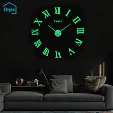 Fityle Wall Clock Glow In The Dark