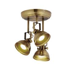 3 Lamp Plate Antique Brass Arlec Uk