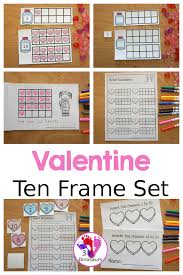 valentine ten frame printables for prek
