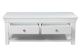 Heather ann creations bresson coffee table. Toulouse White Painted Large Coffee Table 4 Drawers With Shelf Assembled