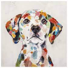 Rainbow Dog Portrait Canvas Wall Art 12