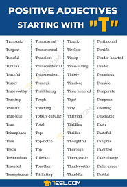 positive adjectives that start with t