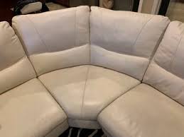 ivory leather sectional