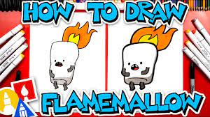 to draw flamemallow from you kids