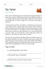 Teamgeist text + arbeitsblätter + aufgaben zur texterschließung. Lesetext Zum Herbst Gedicht Grundschule Deutsch Lesen Deutsch Lernen Kinder