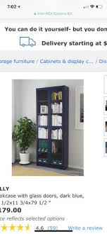 ikea billy bookcase with gl doors