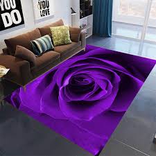 purple rose carpet decorative bedroom