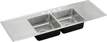 double bowl stainless steel sink