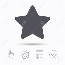 Star Icon Favorite Or Best Sign Web Ranking Symbol Stopwatch
