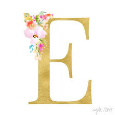 Gold And Fl Monogram Letters