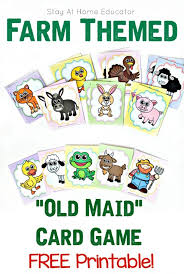 Check spelling or type a new query. Farm Theme Printable Old Maid Card Game For Preschoolers