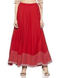Biba Womens Red Cotton Skirt Ebay