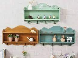 vintage wall shelf wooden distressed