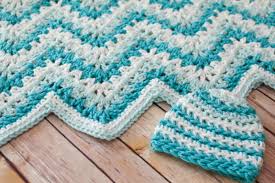 Lacy Ripple Baby Blanket And Hat