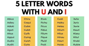 404 exles of 5 letter words with i