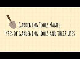 Organic Gardening Tools Names And Uses