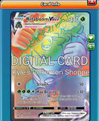 R s p o u k n 7 l s o p 0 r e d a z m. Rillaboom Vmax Rr Rainbow Rare Pokemon Tcg Online Ptcgo Fast 193 192 Digitalcard Ebay