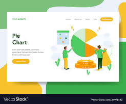 Landing Page Template Pie Chart Concept
