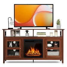 Gymax 58 Fireplace Tv Stand W 18 1500w