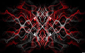 red abstract black abstract white and