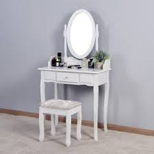 white vanity makeup dressing table set