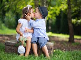 children kiss images