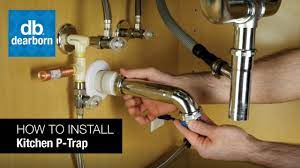 how to install a br kitchen p trap