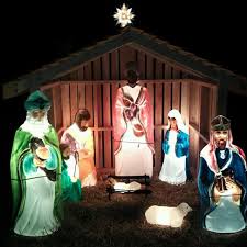 life size lighted outdoor nativity set