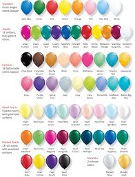 Latex Balloon Color Chart Balloons Party Decorations