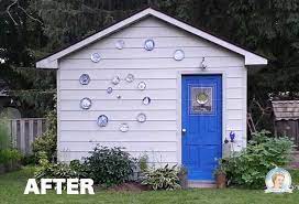 Paint Vinyl Siding Shed Makeover